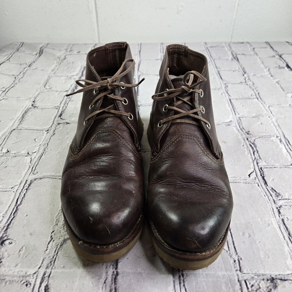 Vtg Red Wing heritage 3141 brown leather low ankle work prison chukka boots - Picture 12 of 13